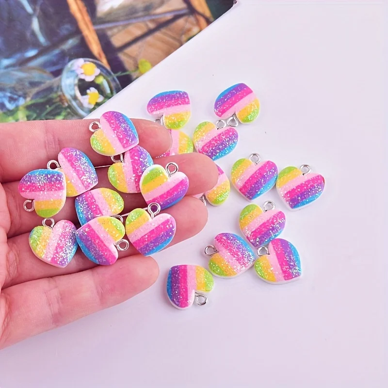 Resin Crafts Diy - 10 szt. Kolorowe zawieszki z żywicy
